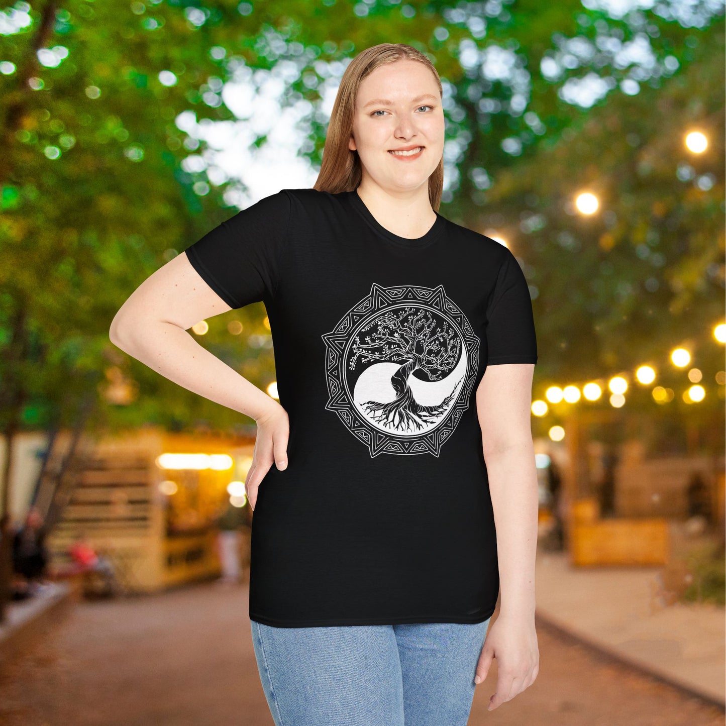 Tree of Life Yin Yang 6 Adult T-shirt