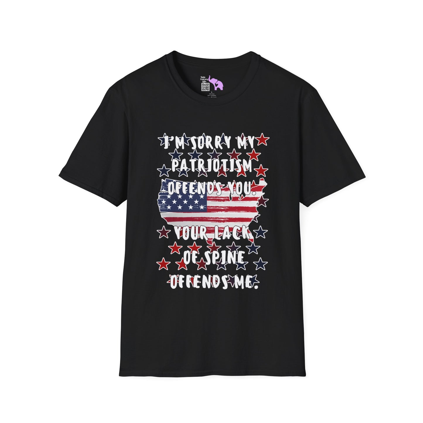 I'm Sorry My Patriotism Offends You. Your Lack of Spine Offends Me Adult T-shirt