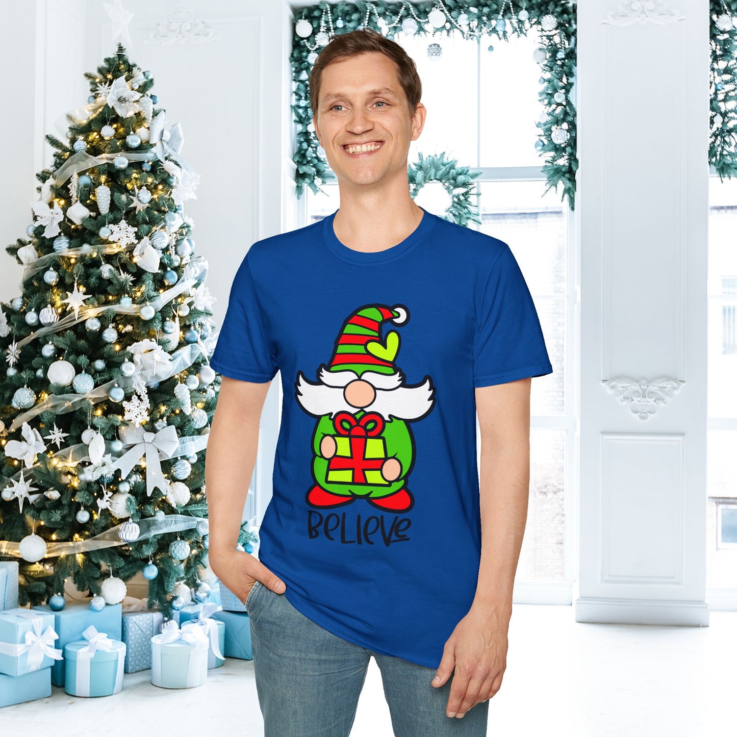 Believe Gnome Adult T-shirt