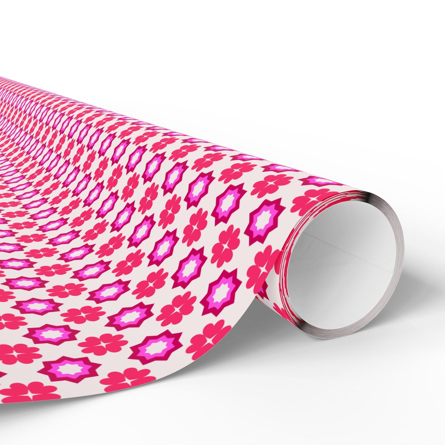 Rosy Star Garden Wrapping Paper