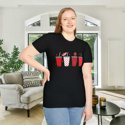 Cute Valentine Tumblers Adult Unisex Tshirt