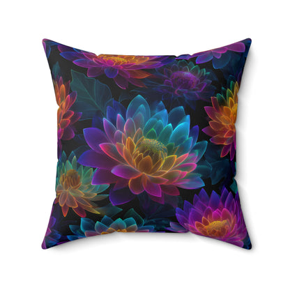 Luminous Lotus Throw Pillow