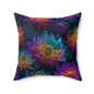 Luminous Lotus Throw Pillow