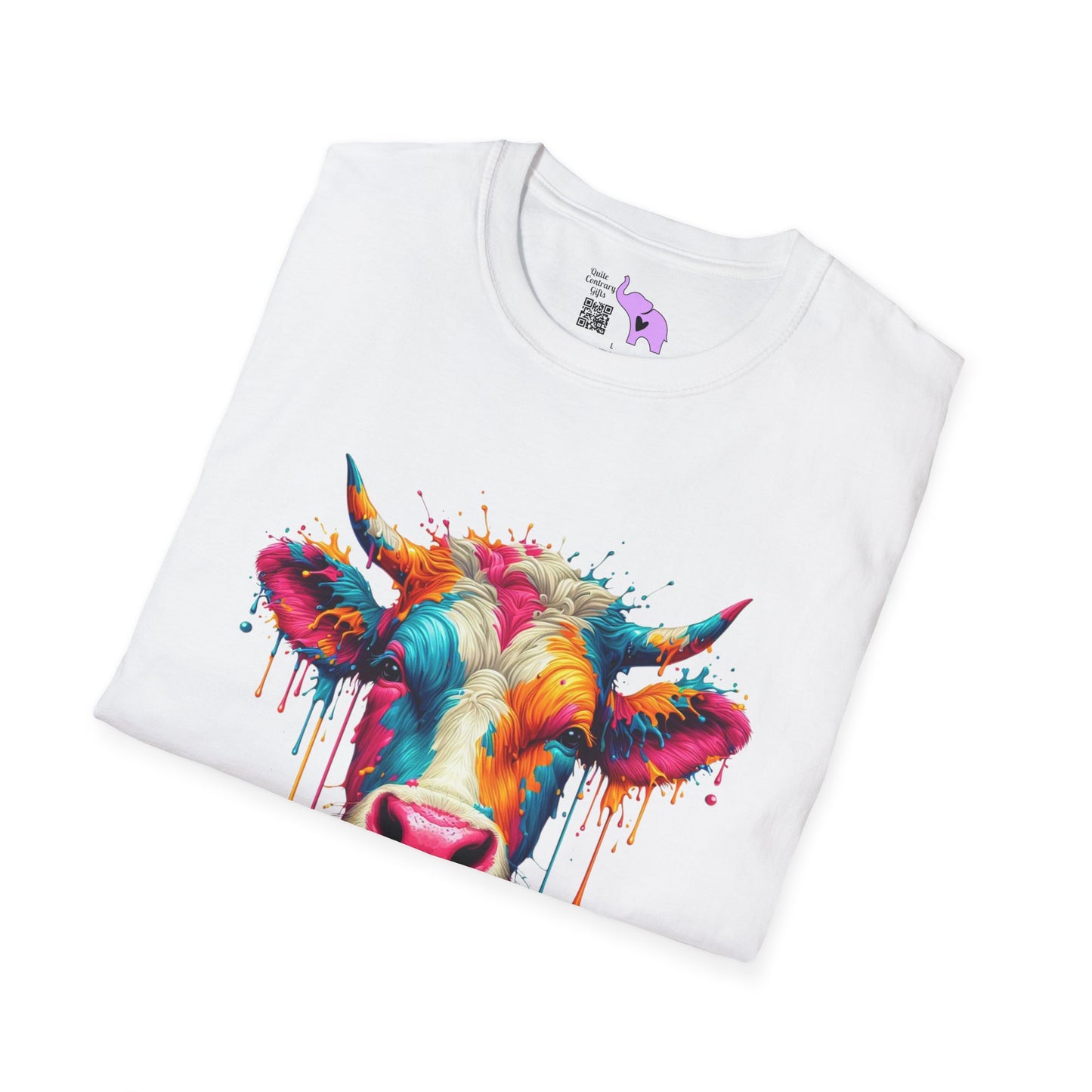 Colorful Cow Adult T-shirt