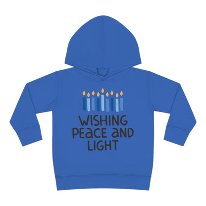 Hanukkah Wishing Peace & Light 2 Toddler Pullover Fleece Hoodie