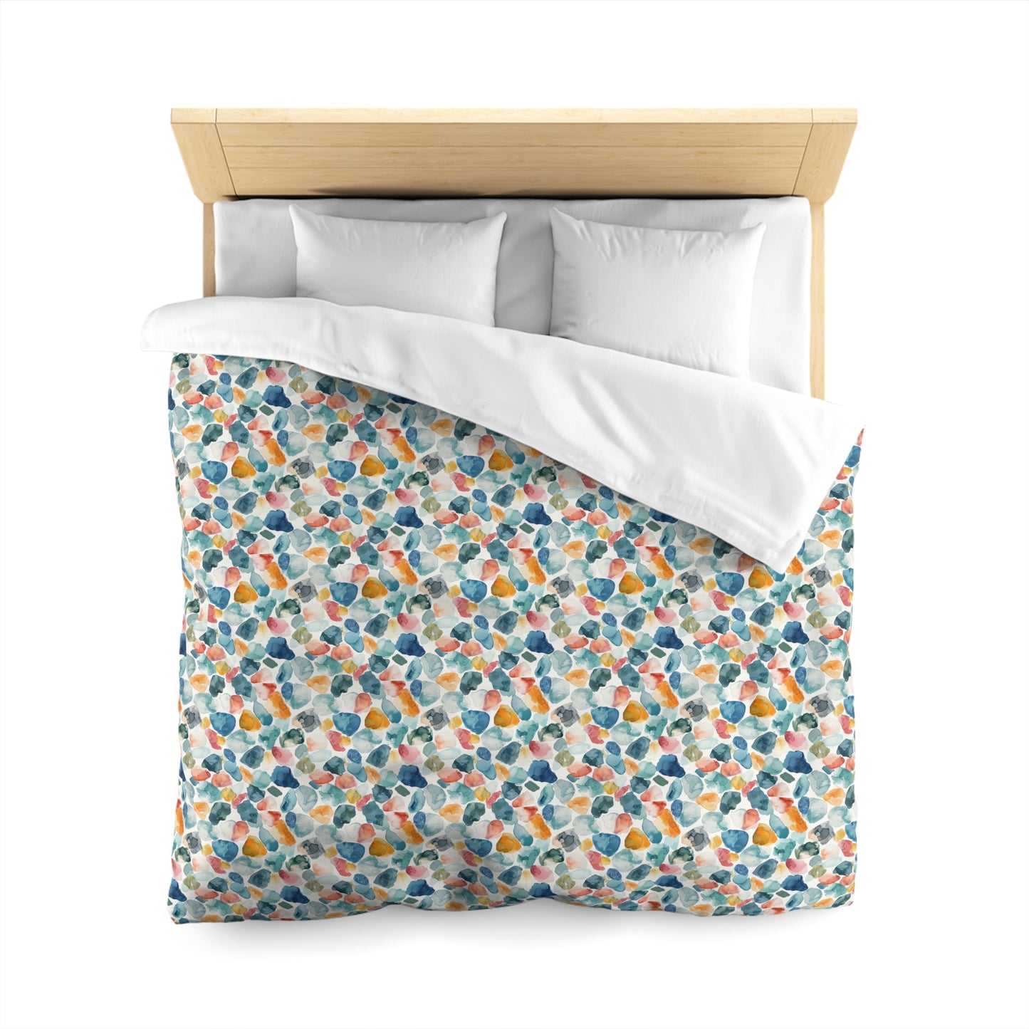 Watercolor Pebble Terrazzo Duvet Bedding Set
