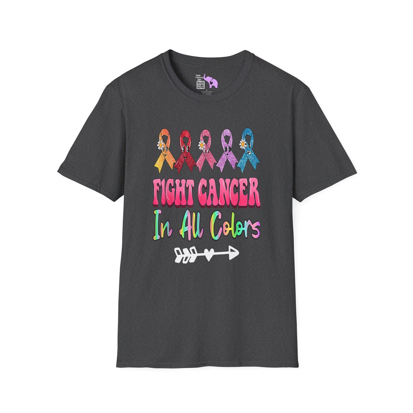 Fight Cancer in All Colors 1 Adult T-shirt
