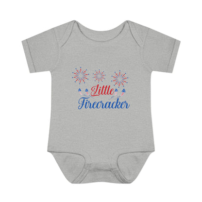 Little Firecracker Baby Rib Bodysuit