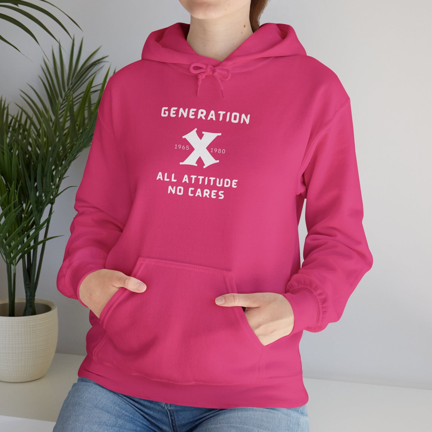 Gen X All Attitude No Cares Heavy Blend™ Hooded Sweatshirt