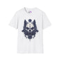 Creepy Skull Wolf Adult T-shirt