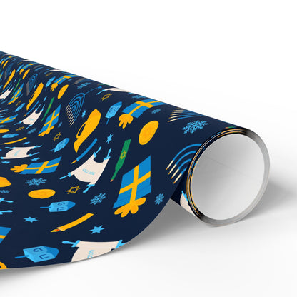 Bright Traditions Hanukkah Wrapping Paper