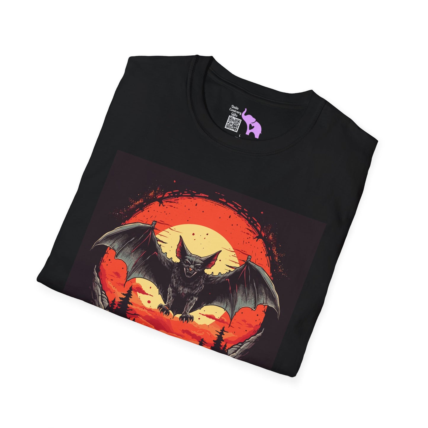 Creepy Bats Over Moon 15 T-shirt