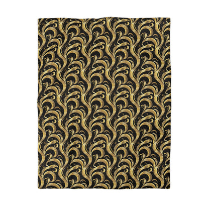 Black & Gold Luxe Swirl Duvet Bedding Set