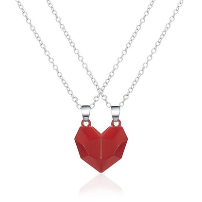 Magnet Heart Couples Necklace Sets