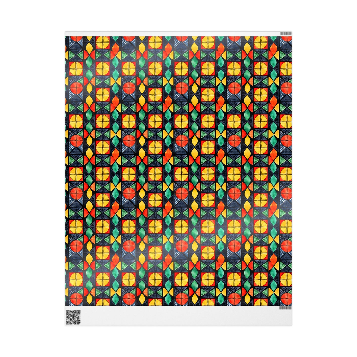 Candlelight Burst Kwanzaa Wrapping Paper