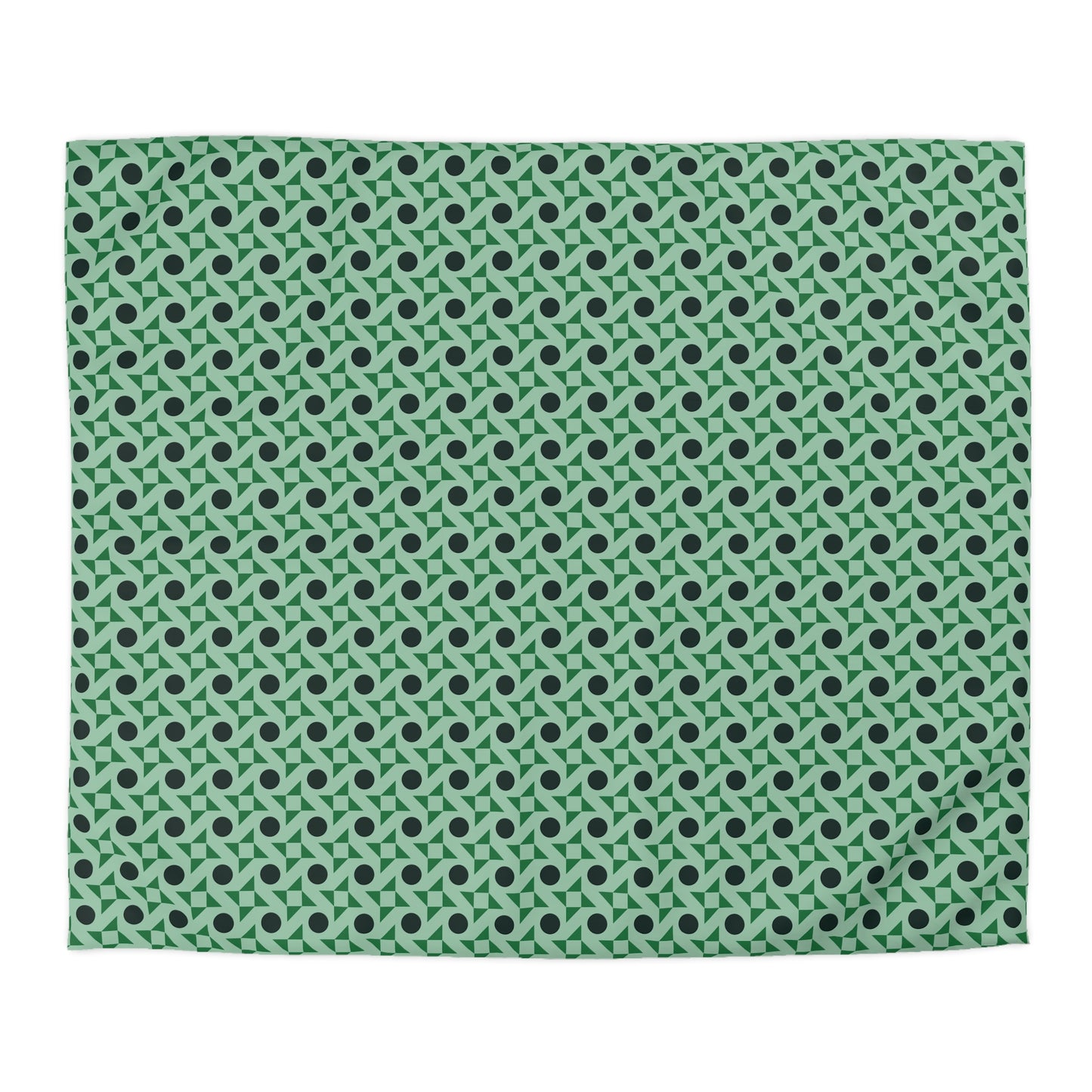 Emerald Pinwheels Microfiber Duvet Cover