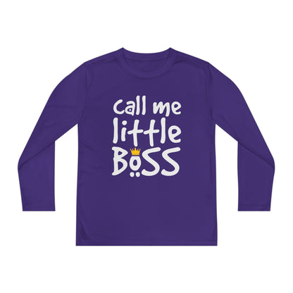 Call Me Little Boss Youth Long Sleeve Tee