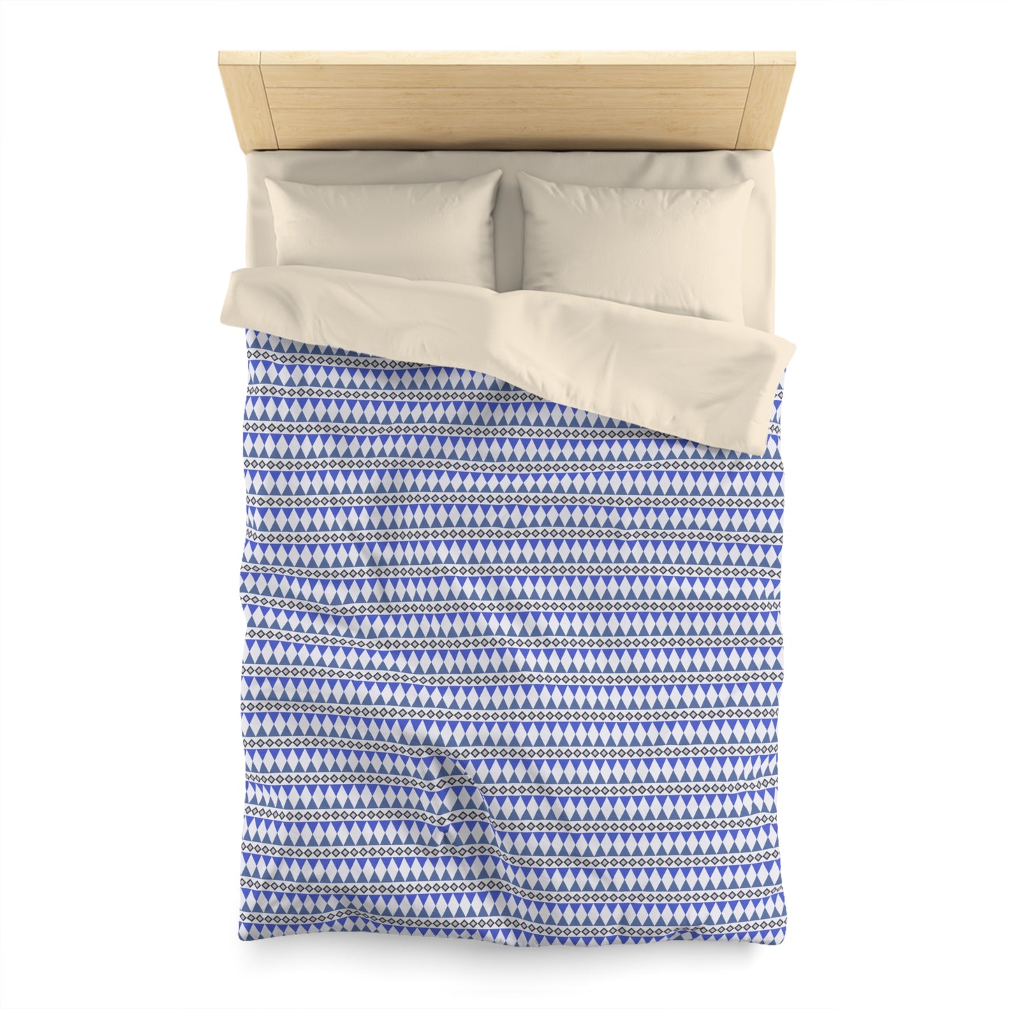 Sapphire Cairn Stripes Microfiber Duvet Cover