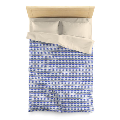 Sapphire Cairn Stripes Microfiber Duvet Cover