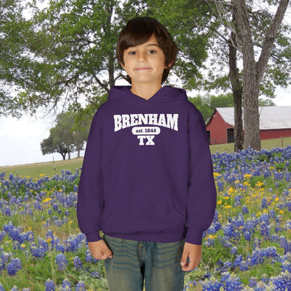Brenham Tx Est. 1844 Youth Heavy Blend Hoodie