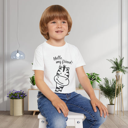 Hello My Friend (Giraffe) Heavy Cotton™ Toddler T-shirt