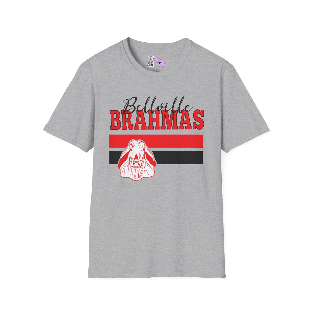 Ballville Brahmas w/Mascot & Stripes Adult T-shirt