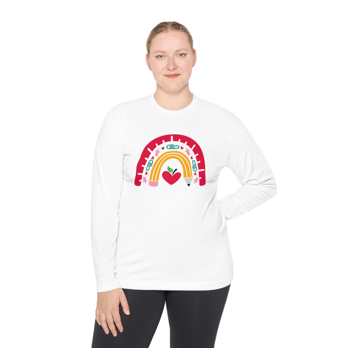 Rainbow Teacher Adult Long Sleeve Tee