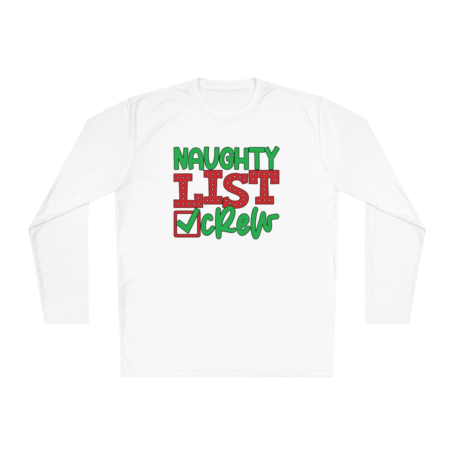 Naughty List Crew Adult Long Sleeve Tee