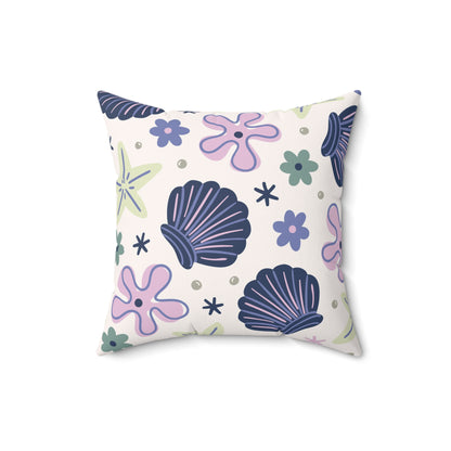 Shellflower Cove Throw Pillow