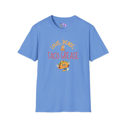Love, Peace, & Taco Grease Adult T-shirt