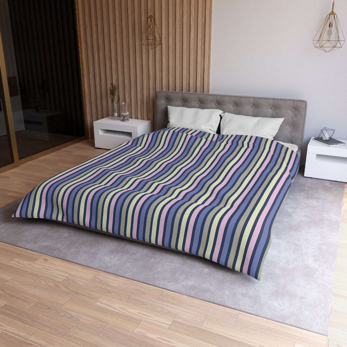 Earthy Stripes Microfiber Duvet Cover