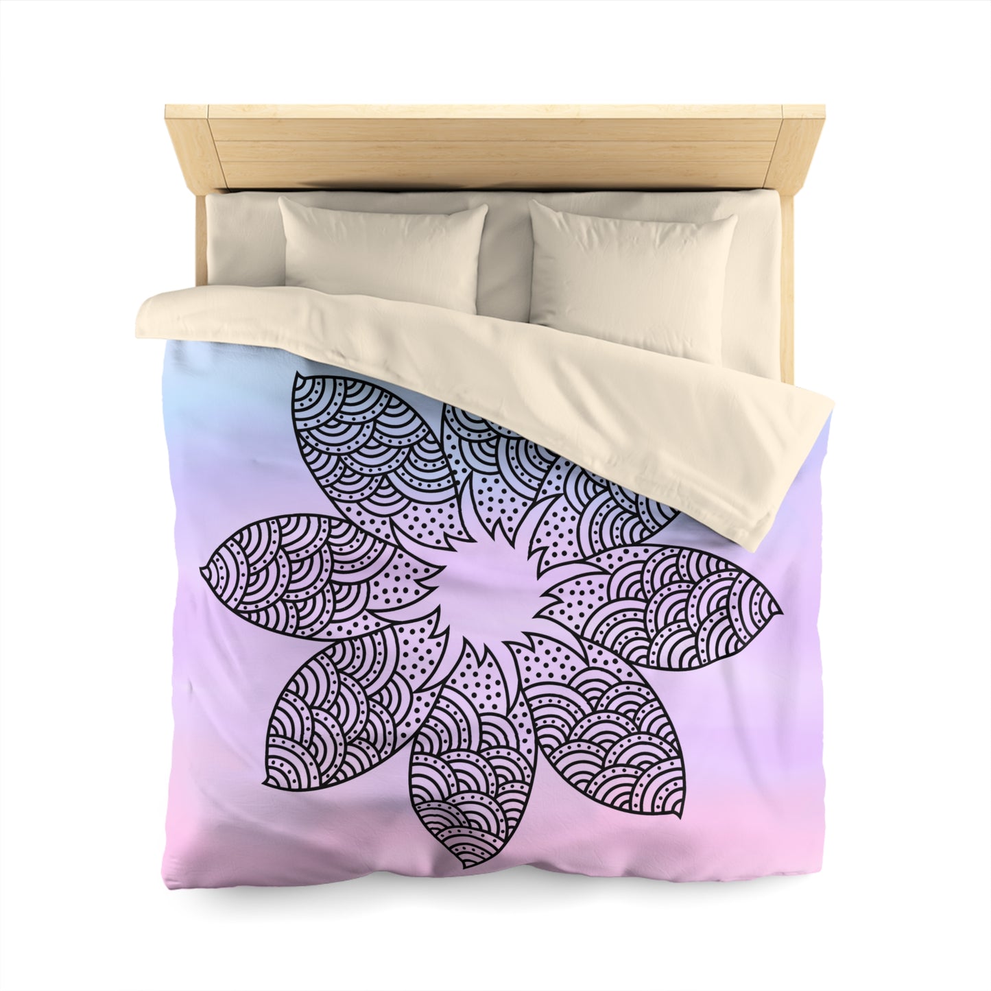 Serene Bloom Microfiber Duvet Cover