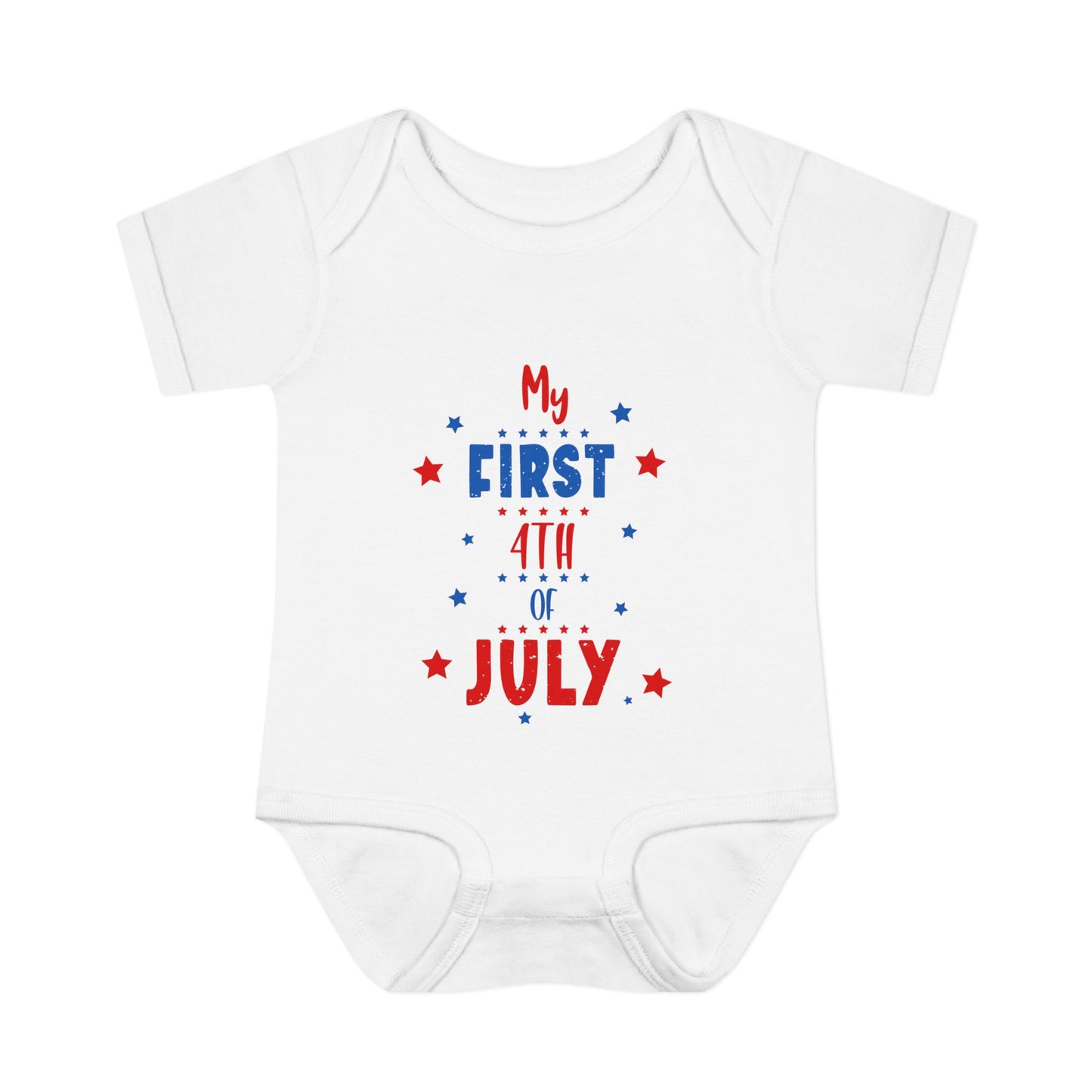 My First 4th of July Baby Rib Bodysuit