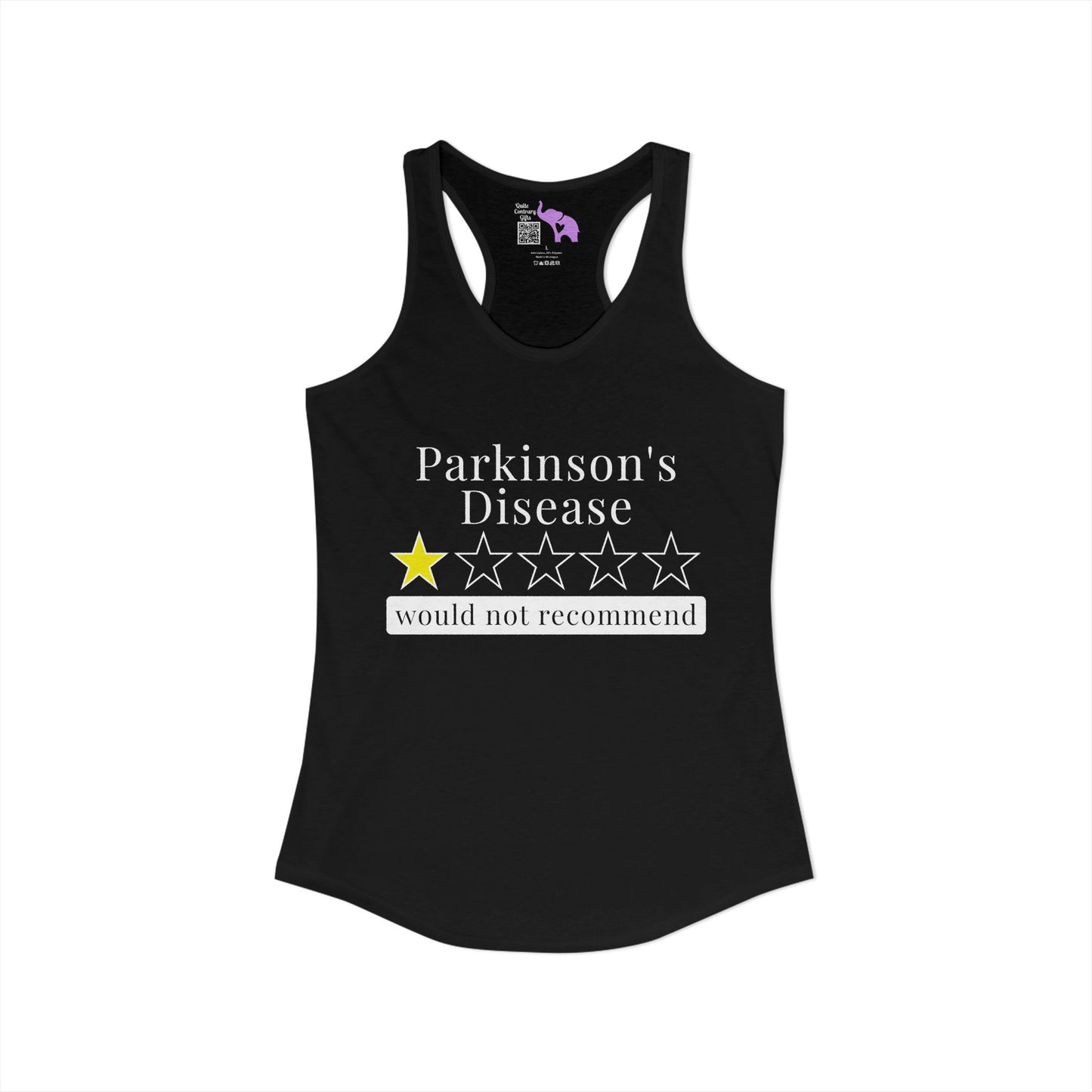 Parkinson's Disease 1 Star Would Not Recommend Women's Ideal Racerback Tank