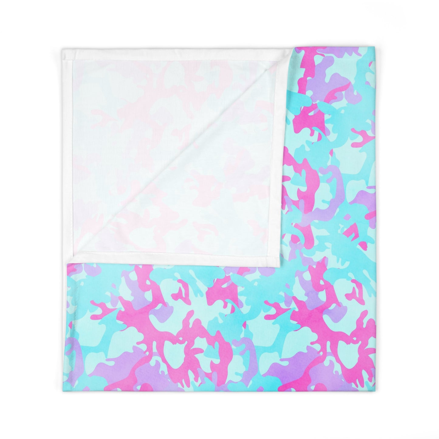 Cotton Candy Camo Baby Swaddle Blanket