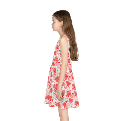 Doodle Hearts Girls' Sleeveless Sundress