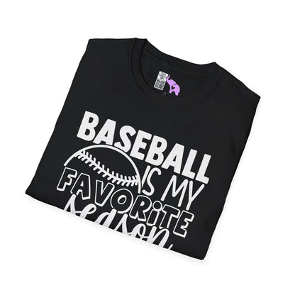 Baseball Is My Favorite Season Adult T-shirt