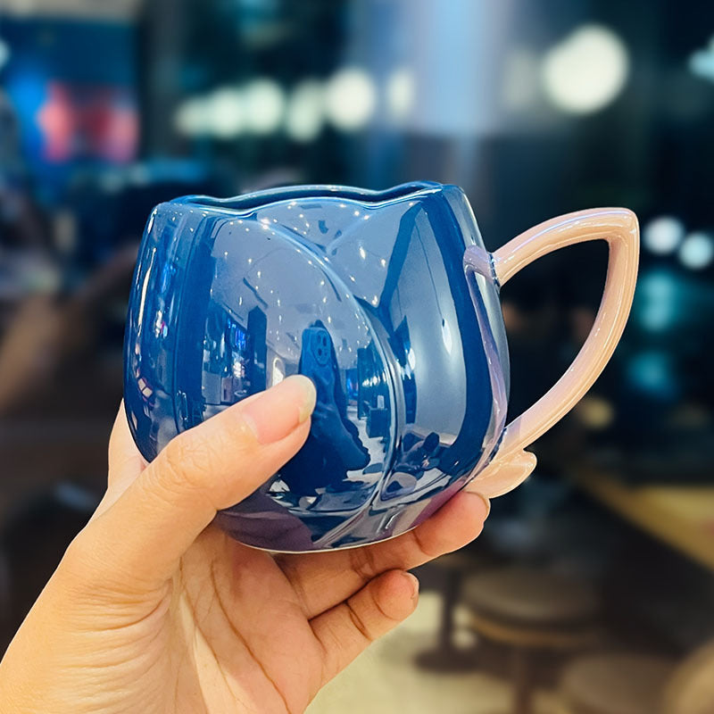 Ceramic Tulip-Style Mug With or Without Spoon