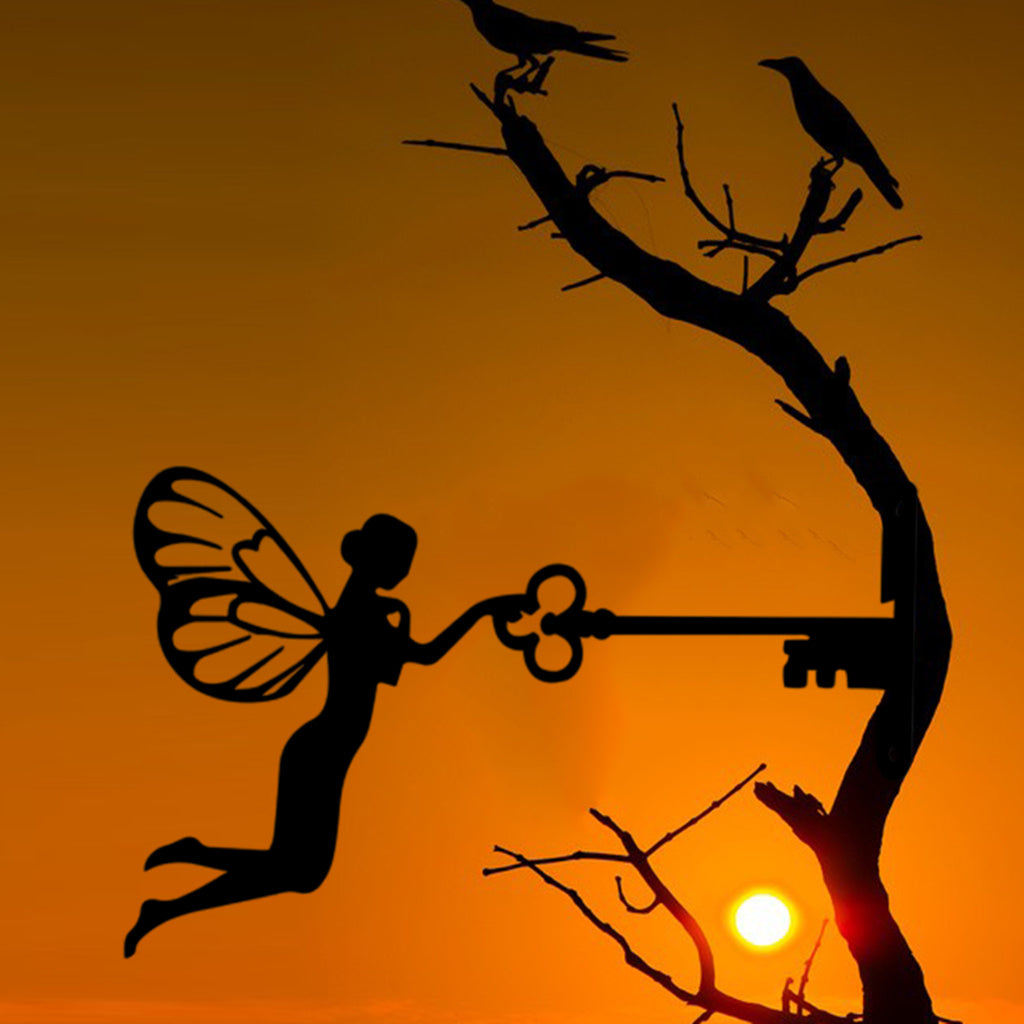 Garden Metal Fairy Silhouette Ornament Home Decor Lawn Backyard