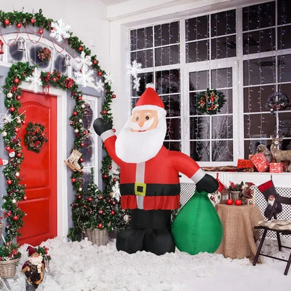 Santa Claus With Large Gift Bag 6 FT LED Inflatable