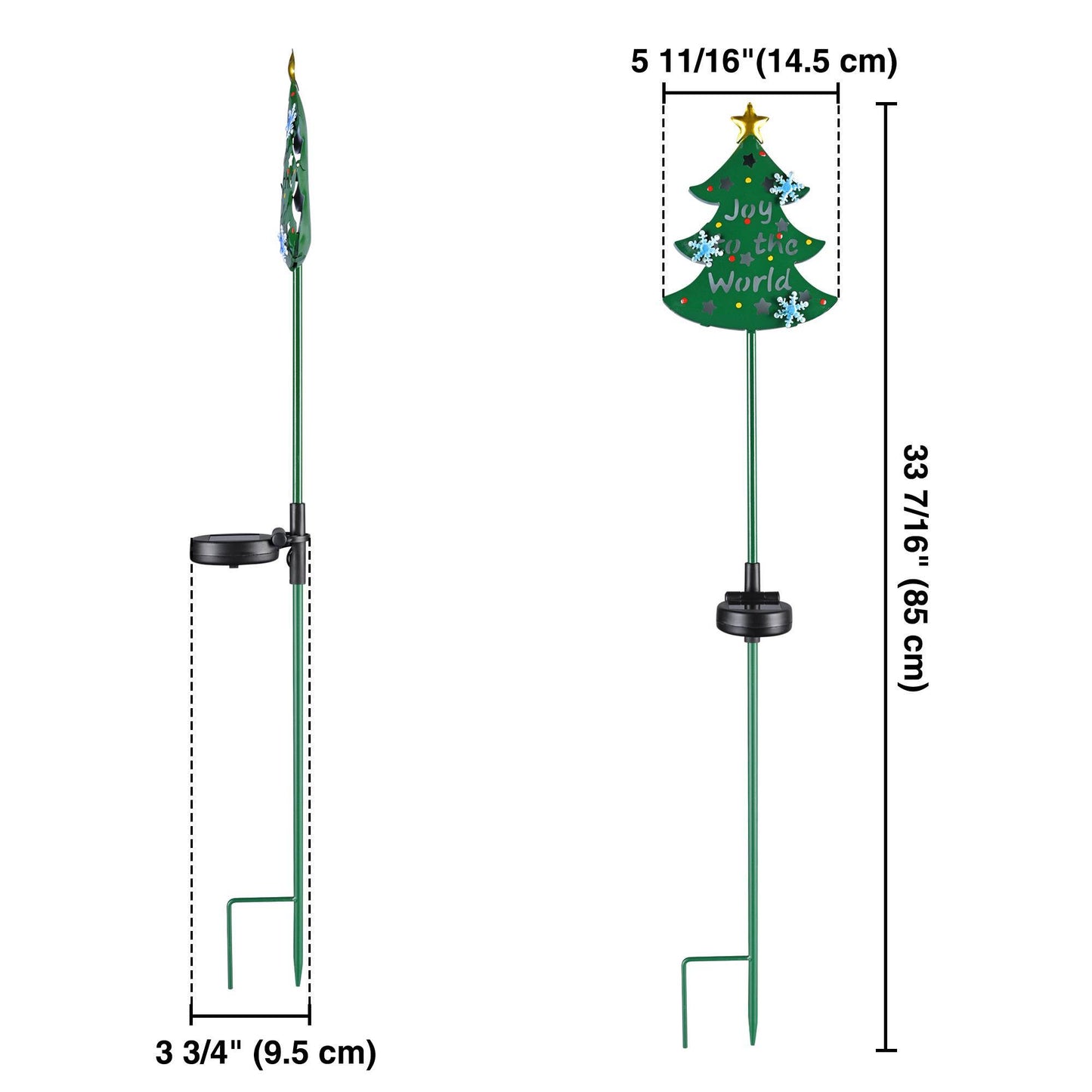 Metal Christmas Tree Solar Path Lights