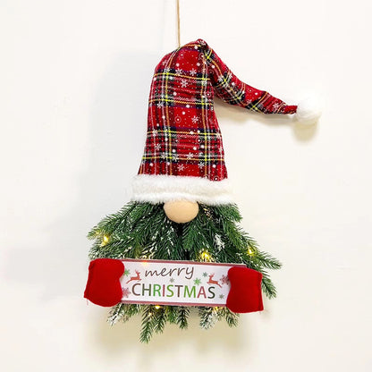 Christmas Fir Branch 27" Door Gnome