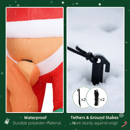Santa vs. The Mischievous Dog 8ft Inflatable
