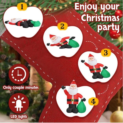 Santa Claus With Large Gift Bag 6 FT LED Inflatable
