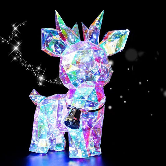 Colorful Iridescent LED Light Up Reindeer
