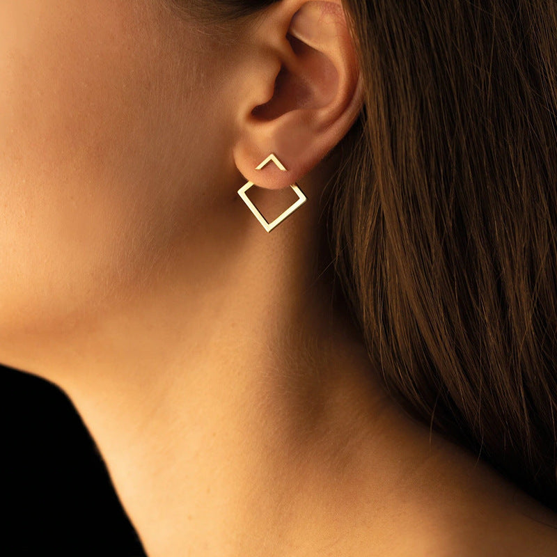 Double Square Geometric Earrings