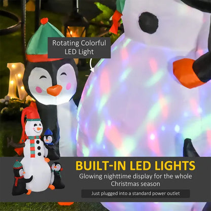 Snowman & Penguin Pals LED Inflatable