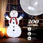 Pre-Lit Hands Up Snowman Christmas Yard Decoration with 200 LED Lights