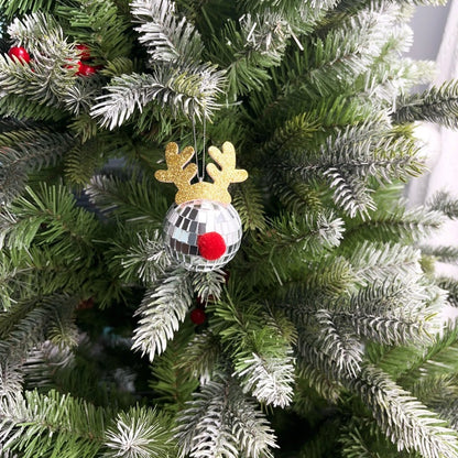 Silver Mirror Reindeer Ornament Set (5 Pcs)