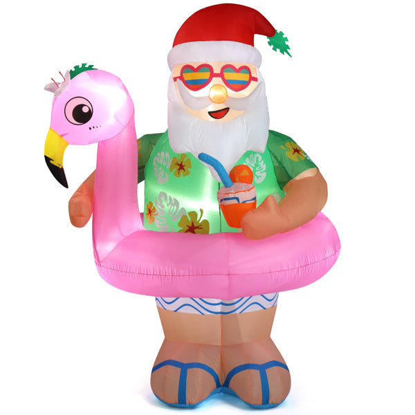 Tropical Santa Claus LED Inflatable